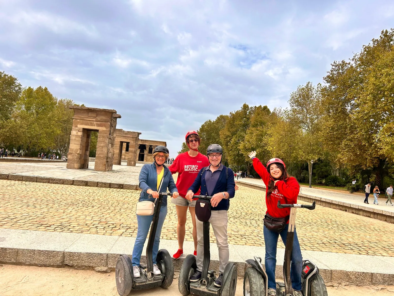 Segway group at the Templo de Debod in Madrid