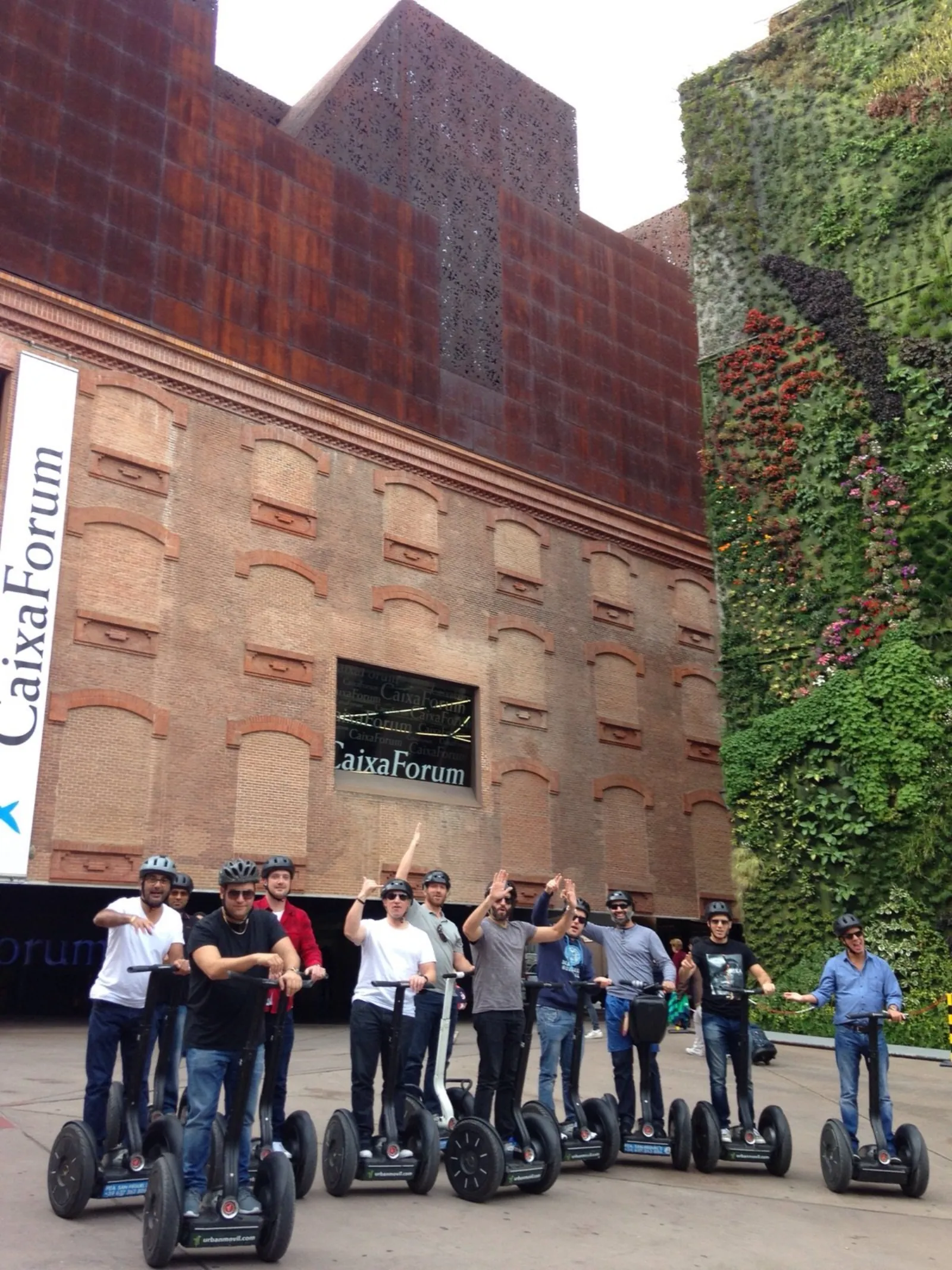 Segway tour group outside the CaixaForum on the Paseo del Prado